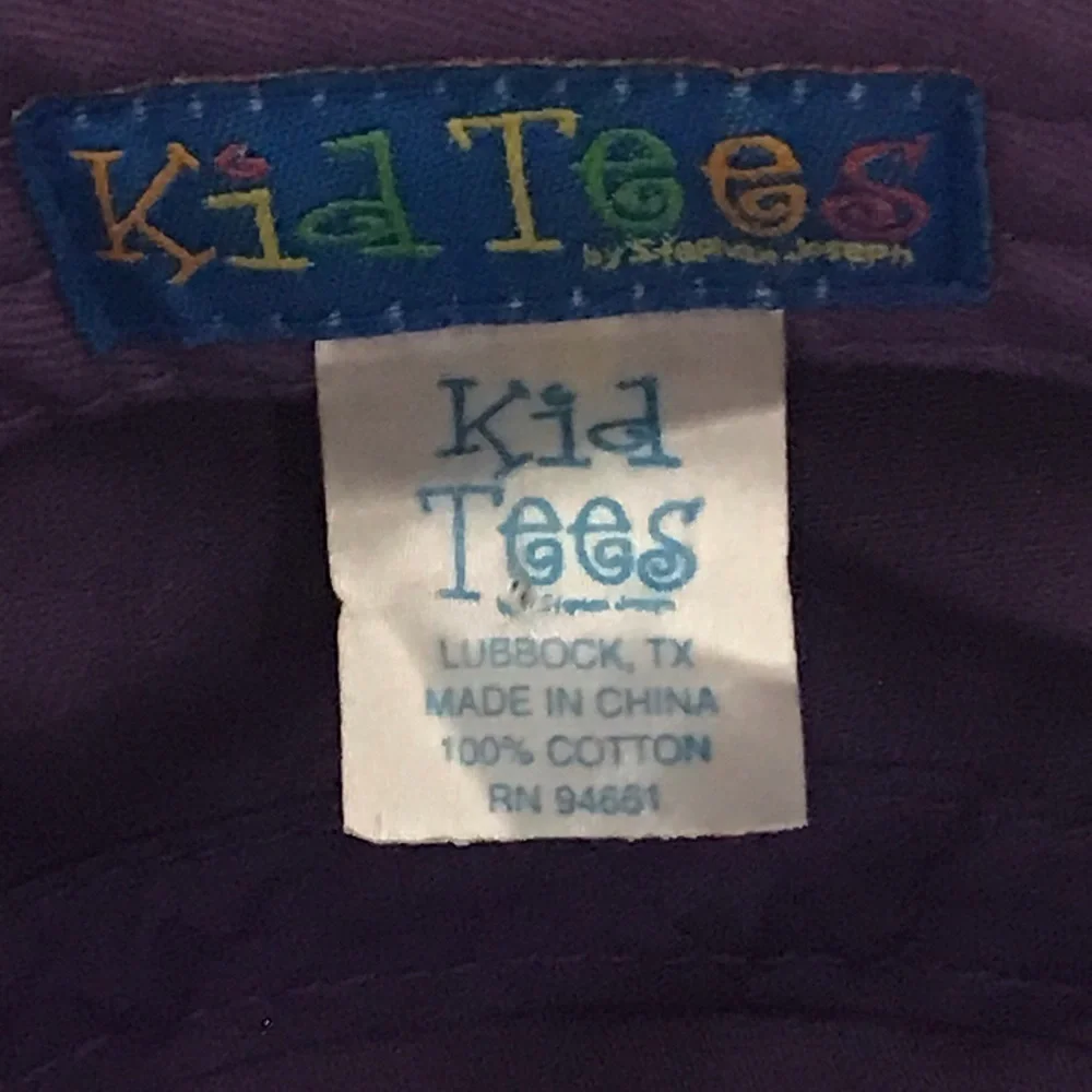 Kids Tees Adjustable Girls Purple Butterfly Cap for Schlitterbahn